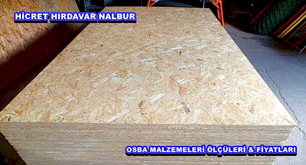 OSB MALZEMELERİ ÖLÇÜLERİ ve ÇEŞİTLERİ